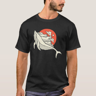 T-shirt Whale Carrying Mountain  Orca Mountain Vintage Ret