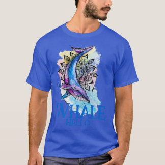 T-shirt Whale Hello Rainbow Mandala