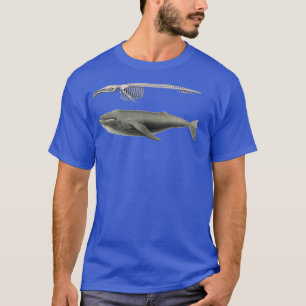 T-shirt Whale Skeleton Collage