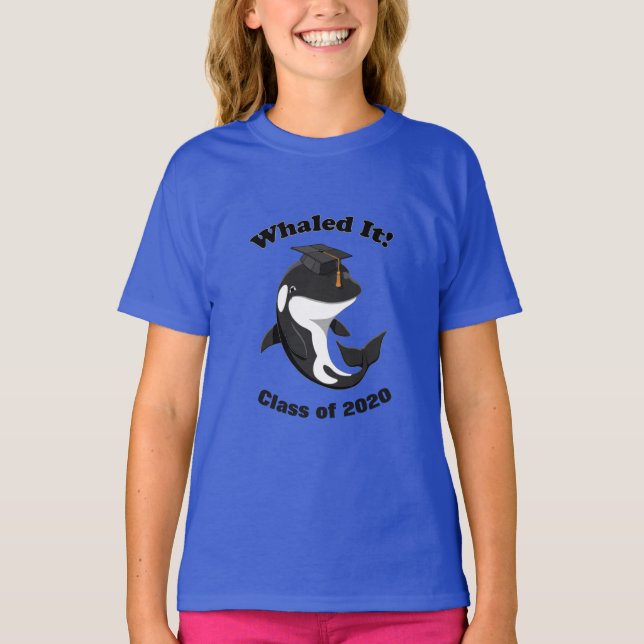 T-shirt Whaled It Class of 2020 Cute Orca Killer Whale (Devant)