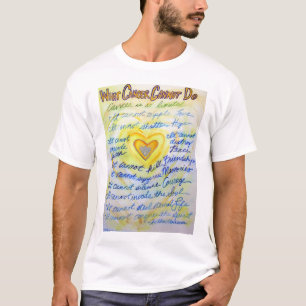 T-shirt What Cancer cannot Do (Blue & Gold Text)