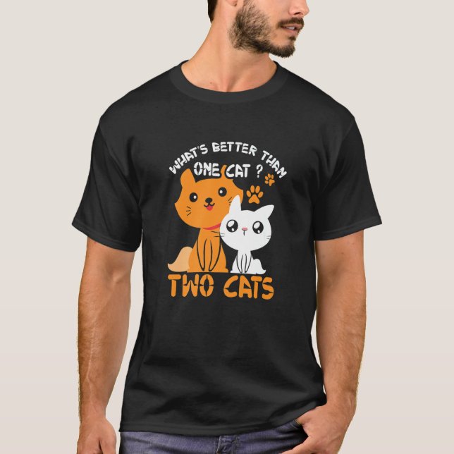 T-shirt Whatu2019s Meilleur qu'un chat deux (Devant)