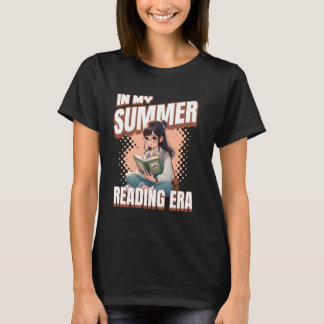 T-shirt Whimsical Anime Style Girl In My Summer Reading Er