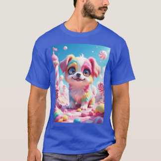 T-shirt Whimsical Candy Dog funny friends