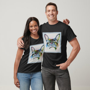T-shirt "Whimsical Dog Portrait with Artistic Splashes"