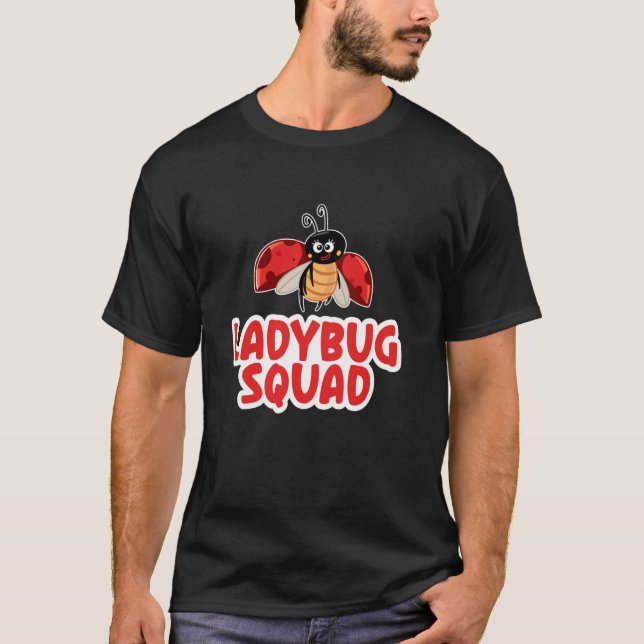 T-shirt Whimsical Ladybug Quad Kawaii Anime Bugs (Devant)