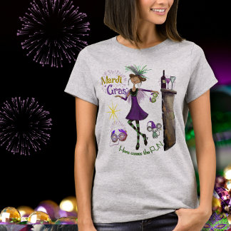 T-shirt Whimsical Mardi Gras Best Friend Shirt Purple