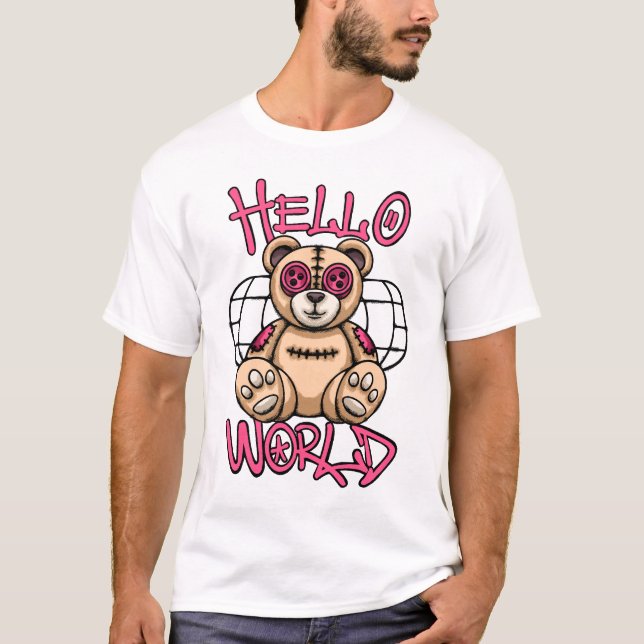 T-shirt Whimsical Teddy Bear streetwear (Devant)