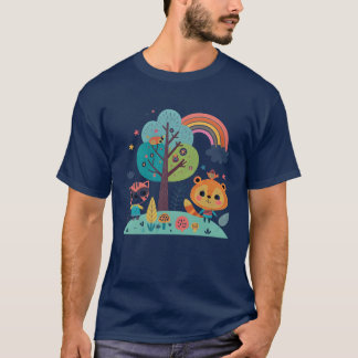 T-shirt Whimsical Woodland Friends cadeau