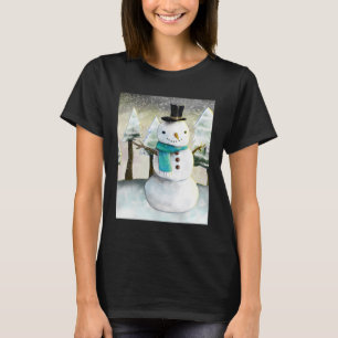 T-shirt Whimsman de neige en Dessin de Noël d'hiver