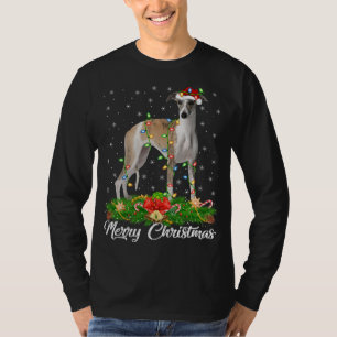 T-shirt Whippet Amoureux des chiens correspondant Santa Ha