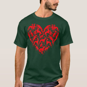 T-shirt Whippet Amoureux des chiens Funny Heart Whippet Va