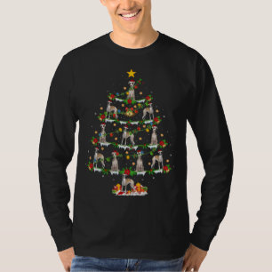 T-shirt Whippet Amoureux des chiens Xmas éclairage Whippet