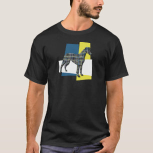 T-shirt Whippet/Italien Greyhound Dog Silhouette Y&B Tri