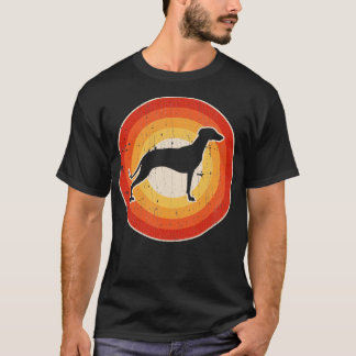 T-shirt Whippet Sunset Retro pour Hommes Femmes Garçons Fi