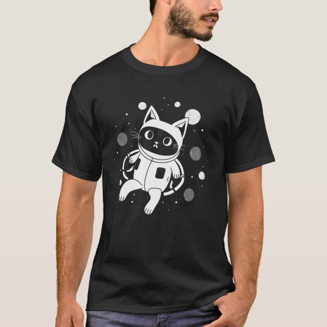 T-shirt Whiskers dans l'espace (Devant)
