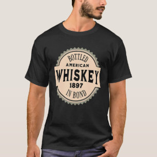 T-shirt Whiskey Américain En Bouteille Dans L'Obligation