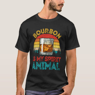 T-shirt Whiskey Boire Bourbon Est Mon Esprit Citation