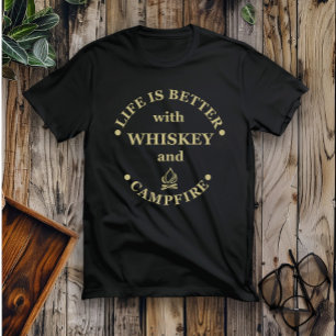 T-shirt Whiskey cite d'amusants propos de campeurs de camp