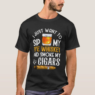 T-shirt Whiskey De Seigle Boire Et Fumer Cigar Whisky Bour