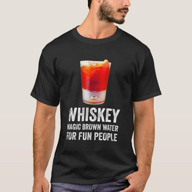 T-shirt Whiskey Definition Magique Eau Brown Pour Les Pers (Devant)