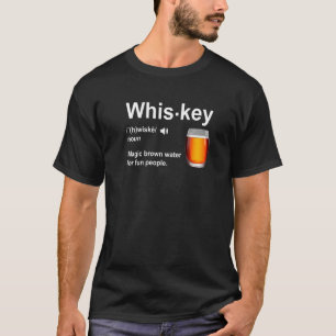 T-shirt Whiskey Definition Magique Eau Brown Pour Les Pers