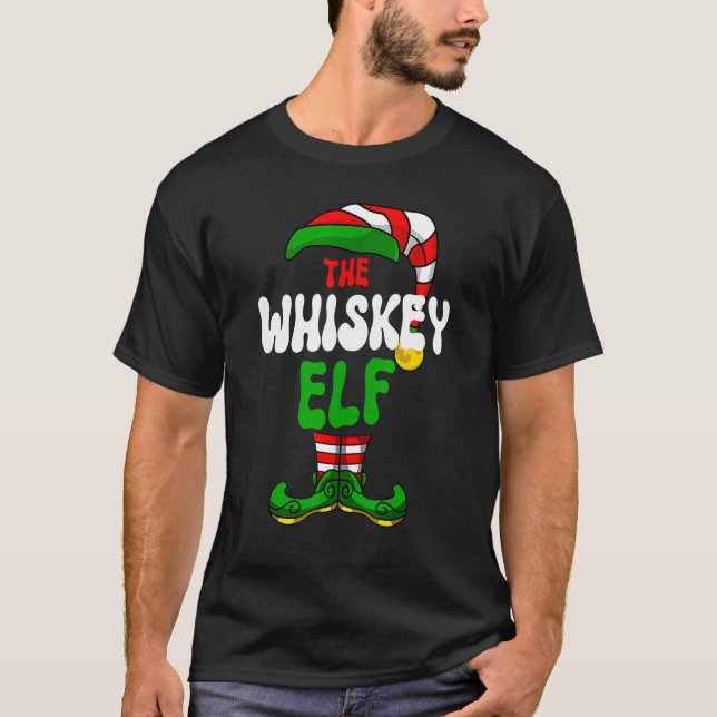 T-shirt Whiskey Elf Pajama Groupe de correspondance Noël (Devant)