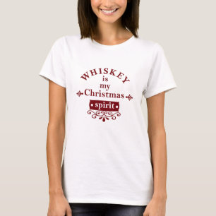 T-shirt Whiskey est mon esprit de Noël
