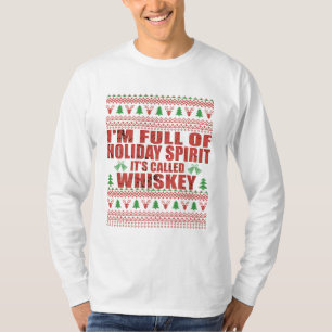 T-shirt Whiskey est mon esprit drôle et moche pull de Noël