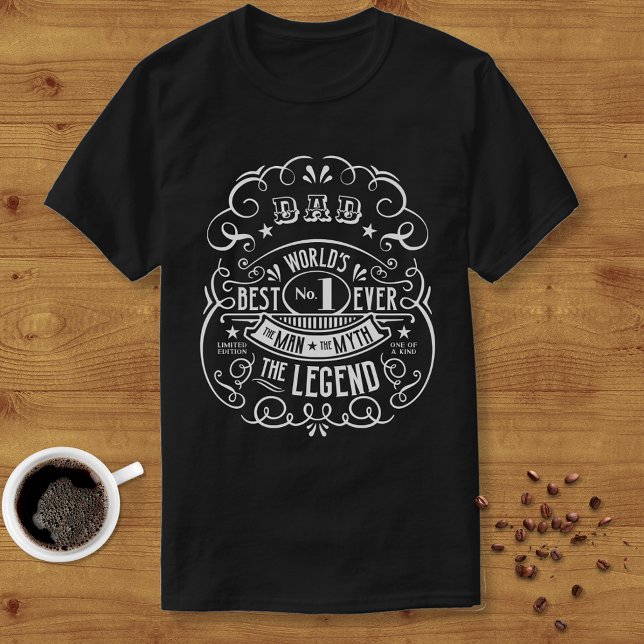 T-shirt Whiskey Étiquette Homme Mythe Légende Papa Personn (Créateur téléchargé)