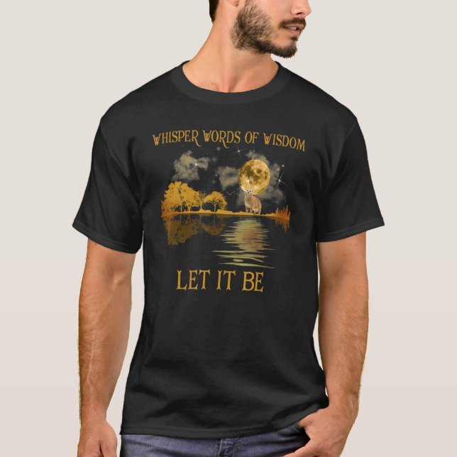 T-shirt Whisper Words Of Wisdom Let It Be Outfits Guitar L (Devant)