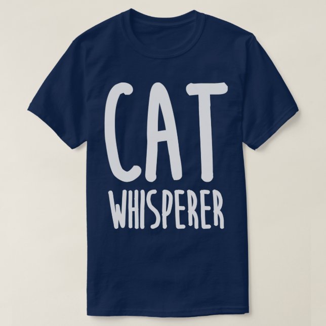 T-shirt Whisperer de chat drôle et mignonne chat (Design devant)