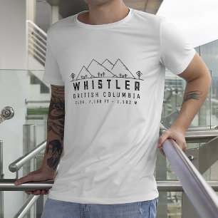 T-shirt Whistler Colombie-Britannique Canada Minimaliste