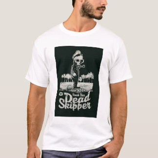 T-shirt White Beach Bar Dead Skipper Graphic Tee