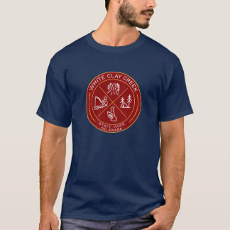 T-shirt White Clay Creek State Park Heraldic Logo