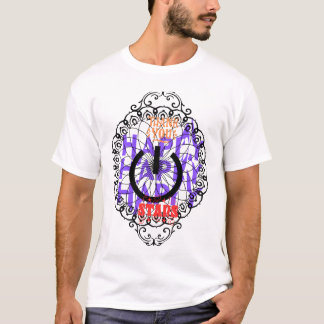 T-Shirt white designer patterned