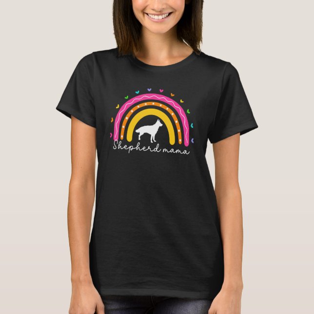 T-shirt White German Shepherd Mama For Women Shepherd GSP  (Devant)