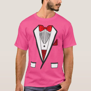 T-shirt White Groom Bachelor Party Tuxedo Dress