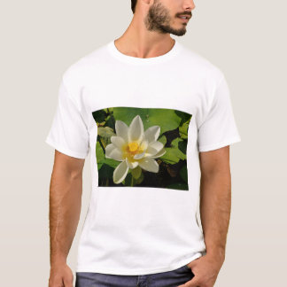 T-shirt White Lotus flowers in a pond