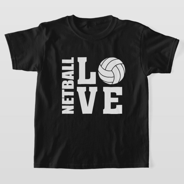 T-shirt White Netball Love, Netball (Poser)