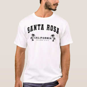 T-shirt White Père Noël Rosa, Californie, Golden State