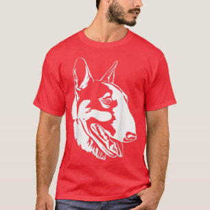 T-shirt White Portrait Bully Bull Terrier pour propriétair