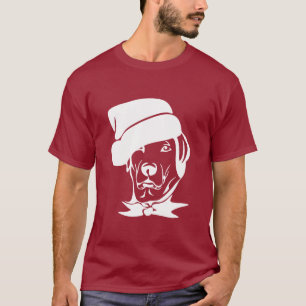 T-shirt White Print Christmas Doggy