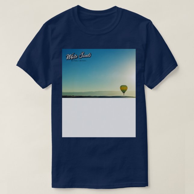T-shirt White Sands Hot Air Balloon Invitative 3 (Design devant)