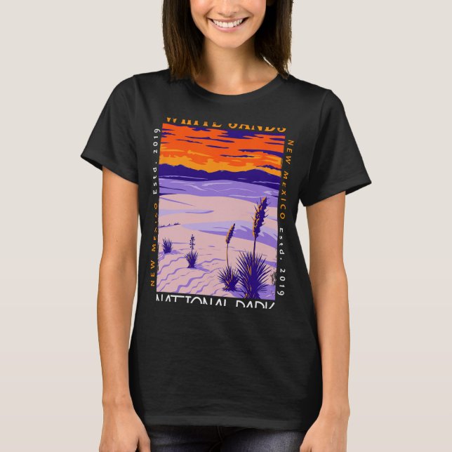 T-shirt White Sands National Park New Mexico Distressed Vi (Devant)