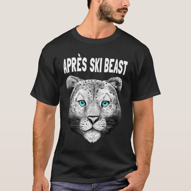 T-shirt White Style Apres Ski Snow Leopard (Devant)