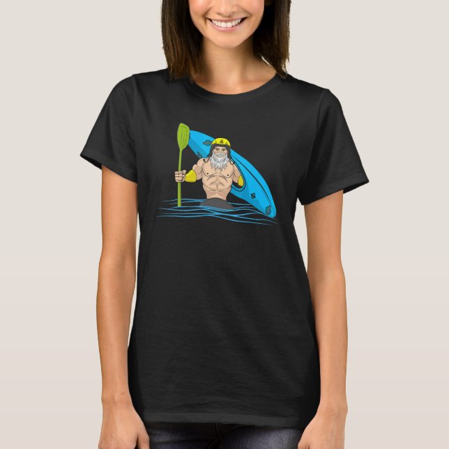 T-shirt White Water River Kayaking Rapids Kayak Spray Skir (Devant)