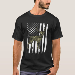 T-shirt Whitetail Buck Deer Chasse Camouflage américain  