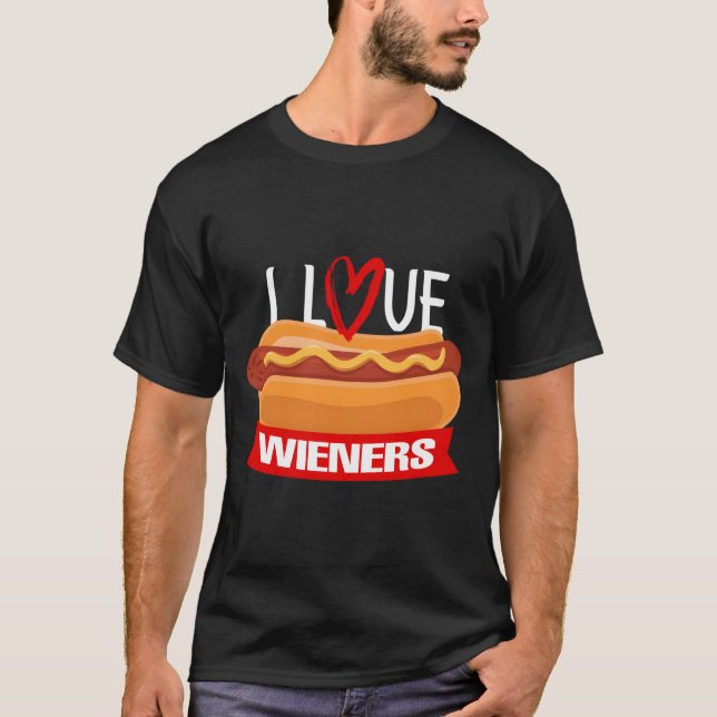 T-shirt Wiener Bbq 4Th Of July Usa Patriotic (Devant)
