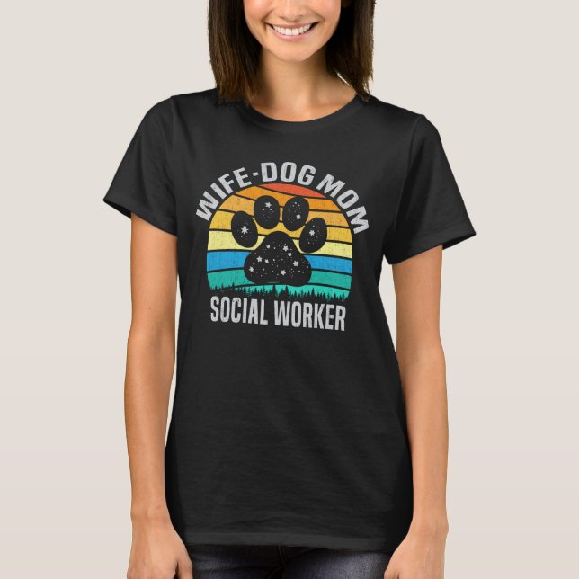 T-shirt Wife Dog Maman Worker Funny Dog Poison Lover (Devant)